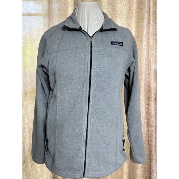 Patagonia Polartec Regulator Women's Medium Gray  and Black Full-Zip Fleece Jack - Picture 1 of 12
